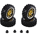 Pikkukuva 3 / 5: 4 kpl 12 mm Hex-vanteen ja OD 2,59 tuuman kumirenkaat RC 1/10 On-Road Touring -autoon, B.pa