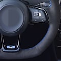 Miniatyrbillede 3 af 5: Rattdækning Sort Mocka Biltilbehør Til Volkswagen VW Golf 7 GTI T-Roc Passat Variant (R-Line) Up! GTI