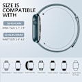 Pikkukuva 5 / 5: Metalliranne yhteensopiva Apple Watch -rannekkeen kanssa 40 mm 38 mm 41 mm Vaaleansininen - WELLNGS Light Blue 42/44/45/49mm