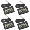 Mini digital LCD-termometer med temperatursondsensor (4X svart)