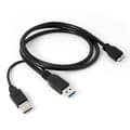 Micro USB B 3.0 Y-kaapeli Kiintolevy Kaapel Musta