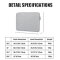 Miniatyrbilde 2 av 5: Laptopveske 13.3 14 15.4 15.6 Tommer Notebook Reiseveske For Macbook Air Pro 14 Tommer Støtsikker Veske For Menn Kvinner[qb]