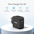 Miniatyrbilde 2 av 4: Choetech USB-C PD Vegglader, 30W, Svart—pa