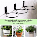 Miniatyrbild 2 av 5: Set med 3 Väggmonterade Blomkrukshållare, Krukhållare Ring Hopfällbar med Skruvar för Inomhusträdgårdar, Hallar, Inomhusväxter 4,5 Tum