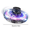 Miniatyrbilde 3 av 5: Hånddrevne minidroner, Fidget Flying Spinner med lys, Ufo Drone Flygende leker, Coole gadgets Svart Black