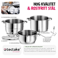 Miniatyrbillede 5 af 5: tectake Saftmaja Saftkoger 15 liter, rustfrit stål Ø 26cm Silver Silver