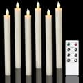 6-pack Ivory Flamfria LED-ljus med Fjärrkontroll & Timer för Bröllop