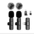 Miniatyrbillede 1 af 4: Professionel Trådløs Mini Mikrofon til iPhone - Lavalier Bluetooth Mikrofon til Videooptagelse, Mini Mikrofon til Indholdsskabere Podcast