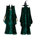 Pikkukuva 4 / 5: Harry Potter Minerva McGonagall Hogwarts rehtorin asu aikuisten Halloween cosplay-asu xs xs
