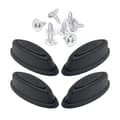 Kuffert bundstøtte fødder kuffert fødder pad premium erstatning stud fod pad kuffert bund stud stativ til alle kufferter Sort 5,9cmx2.