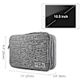 Miniatyrbilde 3 av 5: 3-lags universell vanntett bærbar organiseringsveske for kabeltråder, ladere, mus, harddisk, USB-disk (grå)