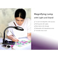 Miniatyrbild 3 av 4: Magnifying Glass with Lamp and Stand, 5X & 10x Magnification as Table