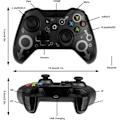 Miniatyrbild 5 av 5: Trådlös handkontroll för Xbox One, Xbox-kontroll med 2,4 GHz trådlös adapter, Xbox One X/Xbox One S/PS3 och PC (svart)