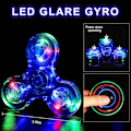 Miniatyrbillede 4 af 4: 3 par lysende LED-snurrelegetøj - Transparent B