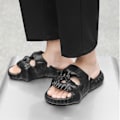 Miniatyrbillede 4 af 5: Herre Skull Slippers EVA Tyk Sål Skridsikre Bløde Skull Slippers til Sommer Udendørs Sort 42/43