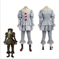 Miniatyrbilde 3 av 5: Halloween Cosplay Stephen King's It Pennywise Clown Mask Kostymemaske uten LED En størrelse Gull Gold But M Gold But M