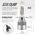Miniatyrbilde 2 av 5: LED-frontlykter for Ski-doo Snøscooter 9003 H4 Lav/Høy Dobbelstråle Hvit 2 stk