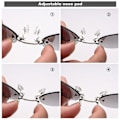 Pikkukuva 2 / 4: Retro pyöreät clip-on-näönkorjaussilmät Matrix Morpheus -elokuvan kehyksettömät aurinkolasit (FMY) Musta ja harmaa linssi Black And Gray Lens