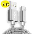 2 st långa 3m iPhone-kablar silver silver