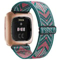Elastisk vävd loop för Fitbit Versa 3 2 Versa Lite armband justerbart nylon sportarmband armband för Fitbit Sense armband Lake green