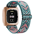 Miniatyrbild 1 av 5: Elastisk vävd loop för Fitbit Versa 3 2 Versa Lite armband justerbart nylon sportarmband armband för Fitbit Sense armband Lake green