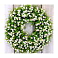 Pikkukuva 1 / 5: Vårkrans Ovikoriste Värikkäät Simulointikukat Kausiluonteiset Seppelekoristeet Valkoinen White 30x30CM
