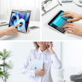 Pikkukuva 4 / 5: iPad Air 4 10.9 2020 -kotelo, Folio Tri-Fold -jalustallinen älykotelo irrotettavalla ohuella kovalla kuorella, läpinäkyvä takaosa - pinkki—PA