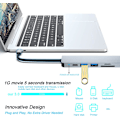 Miniatyrbillede 4 af 5: USB C HUB, Multiport USB C-adapter til MacBook Pro og Air-tilbehør