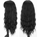 Long Black Wig with Bangs