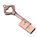 Pikkukuva 4 / 5: 10 kpl USB 2.0 Metallinen USB-muistitikku Puhdas kupari Sydän USB-muistitikku Avain (Kupari, 8 Gt).pa