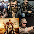 Miniatyrbilde 3 av 3: Super Mørke Linser Svarte Solbriller | Biker Stil Rider | Wrap Around Ramme Zy