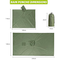 Pikkukuva 3 / 5: Tilava sadeponcho - sadeviitta Green Grön