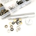 Miniatyrbilde 4 av 5: Øljett Grommet Kit - 200 sett (4 farger x 50 sett) + 3 verktøy + oppbevaringsboks