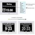 Miniatyrbillede 3 af 5: Demens Ur Alzheimers Ur Stort Digitalt Kalender Ur Til Seniorer, Ur Med Dag Og Dato F -gt—PA