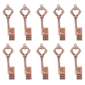 Pikkukuva 1 / 5: 10 kpl USB 2.0 Metallinen USB-muistitikku Puhdas kupari Sydän USB-muistitikku Avain (Kupari, 8 Gt).pa