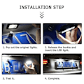 Miniatyrbild 3 av 4: 1 par LED-skyltlampor för Volvo C70 S40 S60 S80 V50 V60 V70 Xc60 Xc70 Xc90-WELLNGS