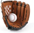 Basebollhandske, slitstarkt PU-material, vänsterhandsdesign, för tonårsbaseboll- och softbollspelare, brun, 11,5 tum