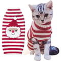 Jultomte-stickad Tröja för Katt, Varma Stickade Kläder för Husdjur