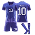 Pikkukuva 1 / 2: 2022 Argentiinan No. 10 Messi Jalkapallopaita Lapset Jersey Set Jalkapallovaatteet, Lapset Nuorten Jalkapallopaita 28