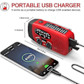 Miniatyrbild 4 av 5: Emergency Radio, Portable Crank and Solar Radio with AM/FM, 2000 mAh Rechargeable Power, SOS Alarm, LED Flashlight Red (PA)