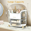 Miniatyrbillede 3 af 5: Paris_Luksuriøs makeup-organisator - Vandtæt, støvtæt, stor kapacitet makeup-opbevaring med låg til badeværelsesbordet, soveværelset, kommoden (FMY)
