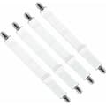 Elastiska lakanhållare, justerbara fästen med klämmor för lakan, soffa, överdrag (vit, 4-pack, förlängd sektion)