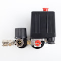 Miniatyrbild 4 av 4: Tryckluftsregulatorventilmätare 220 V 0-180 psi med snabbkoppling (220 V),.pa