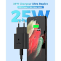 Miniatyrbild 3 av 4: 25W USB C Supersnabb Laddare för Samsung Galaxy A13 4g, A33, A53 5g, S21, S21 Ultra, S21 Plus, S21 FE 5G, S22, A94