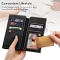 Miniatyrbillede 5 af 5: Etui til Samsung Galaxy S23, lynlås flip læder sort