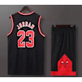 Miniatyrbilde 1 av 2: #23 Michael Jordan Baskettrøye Sett Bulls Uniform for barn og voksne Svart