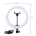 Miniatyrbillede 4 af 5: Selfie-lampe LED Ring Light Stativ 50 - 216 cm + Fjernbetjening Sort
