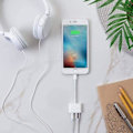 Miniatyrbillede 5 af 5: 2-pak iPhone hovedtelefonadapter, 2-i-1 Lightning til 3,5 mm lyd + oplader (PA)