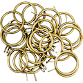 Miniatyrbillede 5 af 5: 24 sæt metal gardinringe og kroge Messing Rustfri metal draperiring 30 mm indvendig diameter hængering krog til hjem vinduesstang dekoration
