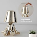 Miniatyrbilde 2 av 5: Sengebordslampe med berøring, gull Thinker-lampe skrivebordslampe trådløs oppladbar bærbar dekorativ nattlampe med USB-lading (gull, A)（PA）